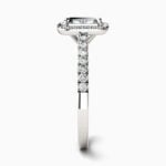 Lane Woods 925 Silver Emerald Pave Moissanite Ring