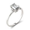 Lane Woods 925 Silver Emerald Wedding Moissanite Ring