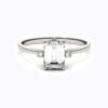 Lane Woods 925 Silver Emerald Wedding Moissanite Ring