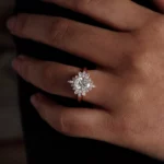 Lane Woods 925 Silver Exquisite Oval Shaped Moissanite Vintage Ring