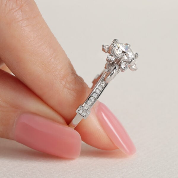 Lane-Woods-925-Silver-Fairy-Flower-Round-Moissanite-Ring-9