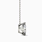 Lane Woods 925 Silver Four Prong Round Moissanite Necklace