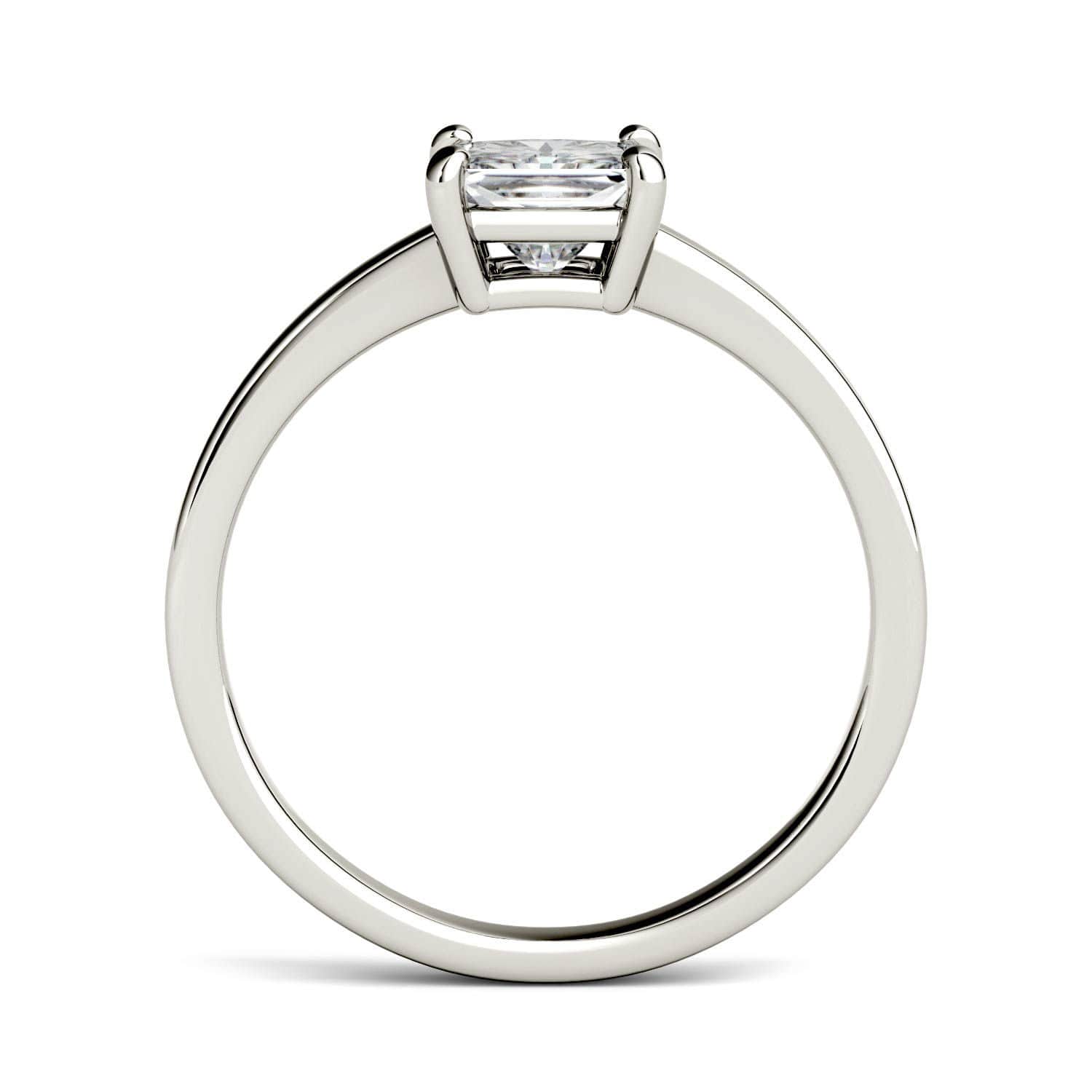Lane Woods 925 Silver Four Prong Square Solitaire Moissanite Ring