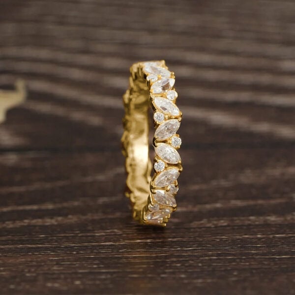 Lane Woods 925 Silver Gorgeous Multi-Shape Moissanite Full Eternity Band