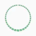 Lane Woods 925 Silver Green Hope Swarovski Zirconia Necklace