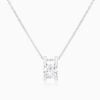 Lane Woods 925 Silver H-Shaped Moissanite Solitaire Necklace