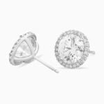 Lane Woods 925 Silver Halo 4 Prong Earring