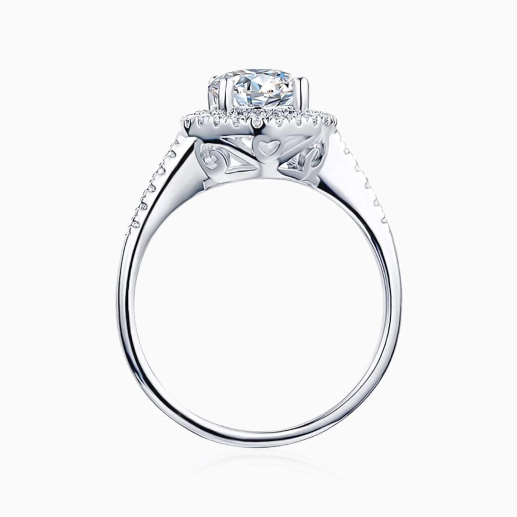 Flower Round Moissanite Ring LaneWoods Jewelry