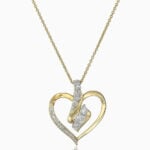 Lane Woods 925 Silver Heart Shaped Moissanite Necklace