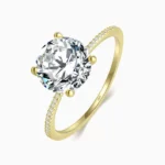 Lane Woods 925 Silver Huge Promise Engagement Wedding Moissanite Ring