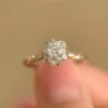 Lane Woods 925 Silver Ice Queen Round Moissanite Ring