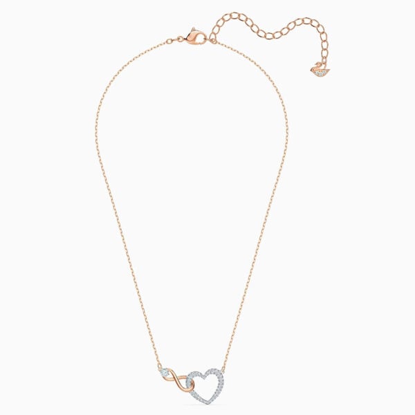 Lane Woods 925 Silver Infinity & Love Heart Moissanite Necklace