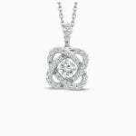 Lane Woods 925 Silver Knot Moissanite Necklace