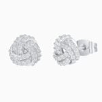 Lane Woods 925 Silver Love Knot Moissanite Earring