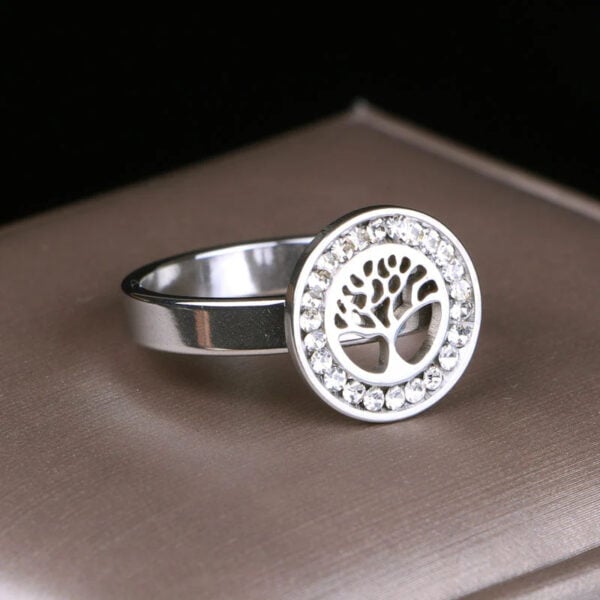Lane Woods 925 Silver Lucky Tree Moissanite Ring