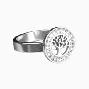 Lane Woods 925 Silver Lucky Tree Moissanite Ring
