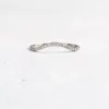 Lane Woods 925 Silver Moissanite Arched Arc Wedding Band