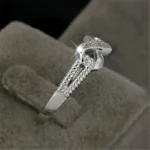 Lane Woods 925 Silver Natural Infinity Rope Moissanite Ring
