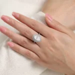 Lane Woods Oval Cut Moissanite Double Halo Engagement Ring