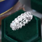 Lane Woods 925 Silver Oval Cut Moissanite Full Eternity Band