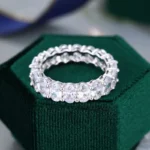 Lane Woods 925 Silver Oval Cut Moissanite Full Eternity Band