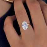 Lane Woods 925 Silver Oval Cut Moissanite Solitaire Ring