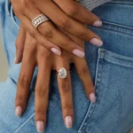 Lane Woods 925 Silver Oval Cut Moissanite Solitaire Ring