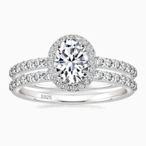 Lane Woods 925 Silver Oval Cut Promise Engagement Wedding Moissanite Ring