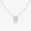 Lane Woods 925 Silver Oval Solitaire Moissanite Necklace