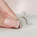 Lane Woods 925 Silver Pave Cushion Cut Moissanite Ring