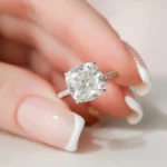 Lane Woods 925 Silver Pave Cushion Cut Moissanite Ring