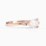 Lane Woods 925 Silver Pear Cut East-West Moissanite Ring
