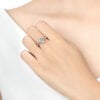 Lane Woods 925 Silver Pear Shaped Promise Engagment Wedding Moissanite Ring