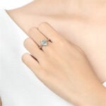Lane Woods 925 Silver Pear Shaped Promise Engagment Wedding Moissanite Ring