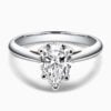 Lane Woods 925 Silver Pear Shaped Promise Engagment Wedding Moissanite Ring