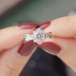 Lane Woods 925 Silver Perfect Angel Round Moissanite Ring