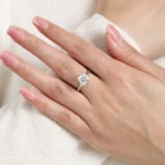 Lane Woods 925 Silver Petite Bezel Set Round Moissanite Solitaire Ring