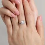 Lane Woods 925 Silver Petite Bezel Set Round Moissanite Solitaire Ring