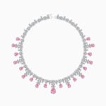 Lane Woods 925 Silver Pink Gemstone Swarovski Zirconia Necklace