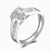 Lane Woods 925 Silver Princess Promise Moissanite Ring
