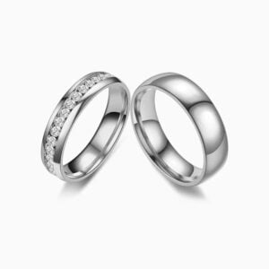 Lane Woods 925 Silver Promise Couple Rings