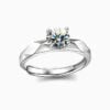 Lane Woods 925 Silver Promise Engagement Wedding Moissanite Matching Rings for Couples