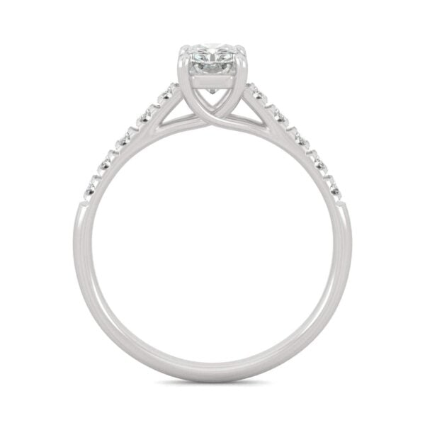 Lane Woods 925 Silver Promise Engagement Wedding Moissanite Radiant Solitaire Ring