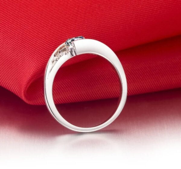 Lane Woods 925 Silver Promise Engagement Wedding Moissanite Ring