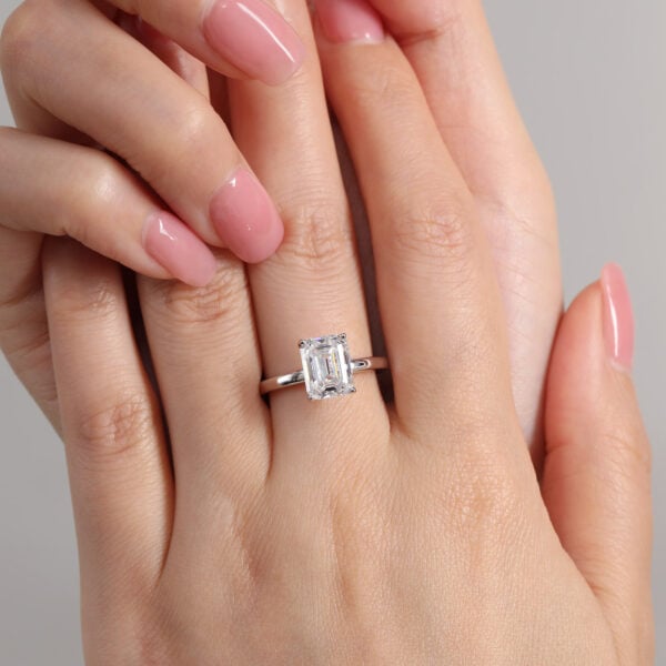 Lane-Woods-925-Silver-Promise-Engagement-Wedding-Moissanite-Ring-Four-Prong-Emerald-3