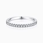 Lane Woods 925 Silver Promise Moissanite Wedding Band