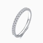 Lane Woods 925 Silver Promise Moissanite Wedding Band