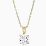Lane Woods 925 Silver Pure Round Moissanite Necklace