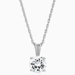 Lane Woods 925 Silver Pure Round Moissanite Necklace