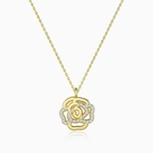 Lane Woods 925 Silver Rose Moissanite Necklace
